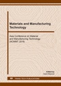 Cover: Materials and Manufacturing Technology - Trans Tech Publications Ltd