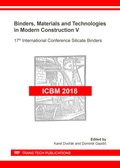 Cover: Binders, Materials and Technologies in Modern Construction V - Trans Tech Publications Ltd