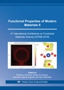 Cover: Functional Properties of Modern Materials II - Trans Tech Publications Ltd