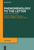 Cover: Phenomenology to the Letter - De Gruyter