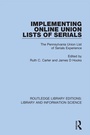 Cover: Implementing Online Union Lists of Serials - Routledge