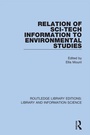 Cover: Relation of Sci-Tech Information to Environmental Studies - Routledge