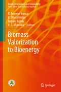 Cover: Biomass Valorization to Bioenergy - Springer