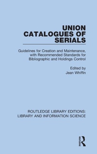 Abbildung von: Union Catalogues of Serials - Routledge