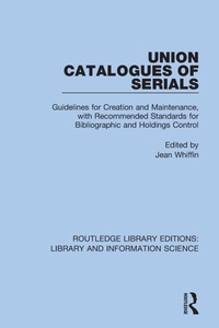 Abbildung von: Union Catalogues of Serials - Routledge