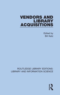 Enlarge image Cover: Vendors and Library Acquisitions - Routledge