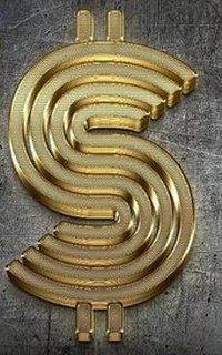 Abbildung von: Gold Bling Dollar Sign writing drawing Journal - Blurb