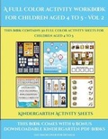 Cover: Kindergarten Activity Sheets (A full color activity workbook for children aged 4 to 5 - Vol 2) - Activity Books for Toddlers
