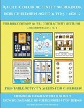 Cover: Printable Activity Sheets for Children (A full color activity workbook for children aged 4 to 5 - Vol 2) - Activity Books for Toddlers