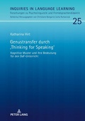 Cover: Genustransfer durch &laquo;Thinking for Speaking&raquo; - Peter Lang Verlag