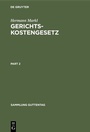 Cover: Gerichtskostengesetz - De Gruyter