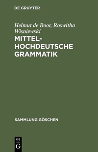 Abbildung von: Mittelhochdeutsche Grammatik - De Gruyter