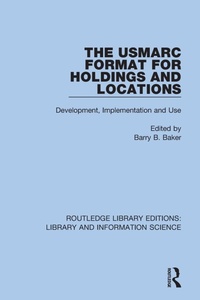 Abbildung von: The USMARC Format for Holdings and Locations - Routledge