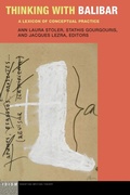 Cover: Thinking with Balibar - Fordham University Press