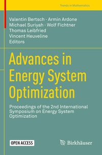 Enlarge image Cover: Advances in Energy System Optimization - Birkhäuser