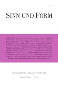 Cover: Sinn und Form 5/2019 - SINN und FORM