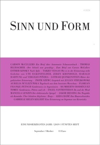 Enlarge image Cover: Sinn und Form 5/2019 - SINN und FORM