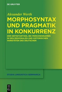 Abbildung von: Morphosyntax und Pragmatik in Konkurrenz - De Gruyter