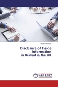 Cover: Disclosure of Inside Information in Kuwait & the UK - LAP Lambert Academic Publishing