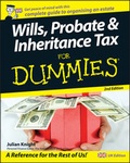 Cover: Wills, Probate, and Inheritance Tax For Dummies, 2nd UK Edition - Wiley