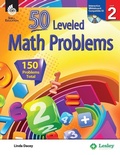 Cover: 50 Leveled Math Problems Level 2 - Shell Educational Publishing