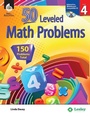 Cover: 50 Leveled Math Problems Level 4 - Shell Educational Publishing