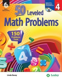 Enlarge image Cover: 50 Leveled Math Problems Level 4 - Shell Educational Publishing