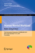 Cover: Human Mental Workload: Models and Applications - Springer
