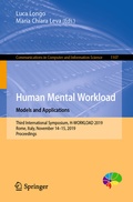 Cover: Human Mental Workload: Models and Applications - Springer