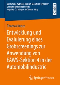 Abbildung von: Entwicklung und Evaluierung eines Grobscreenings zur Anwendung von EAWS-Sektion 4 in der Automobilindustrie - Springer Vieweg