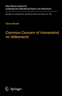 Abbildung von: Common Concern of Humankind im Völkerrecht - Springer