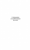 Cover: Alimentation et la differenciation des s - Harmattan