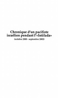 Cover: Chronique d'un pacifiste israelien penda - Harmattan