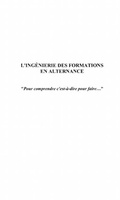 Cover: L'ingenierie des formations enalternance - Harmattan