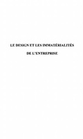 Cover: LE DESIGN ET LES IMMATERIALITES DE L'ENTREPRISE - Harmattan