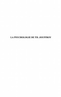 Cover: Psychologie de th. jouffroy - Harmattan