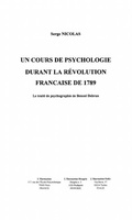 Cover: Cours de psychologie durant larevolutio - Harmattan