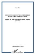 Cover: Principe d'identification et  de categorisation... - Harmattan