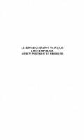 Cover: Le renseignement francais contemporain - Harmattan