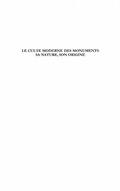 Cover: Esthetiques: le culte moderne des monuments - Harmattan