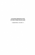 Cover: Rites protestants en polynesiefrancaise - Harmattan