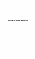 Cover: Histoire de moulay abelmeula - Harmattan