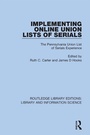 Cover: Implementing Online Union Lists of Serials - Routledge