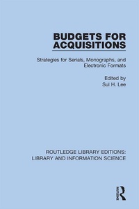 Abbildung von: Budgets for Acquisitions - Routledge
