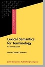 Cover: Lexical Semantics for Terminology - John Benjamins Publishing Co