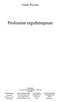 Cover: Profession ergotherapeute - Harmattan
