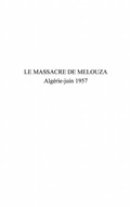 Cover: Massacre de melouza algerie-juin 1957 - Harmattan