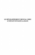 Cover: Developpement mental chez l'enfant et da - Harmattan