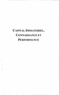 Cover: Capital immateriel: connaissance et perf - Harmattan