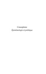 Cover: Conceptions epistemologie etpoetique - Harmattan